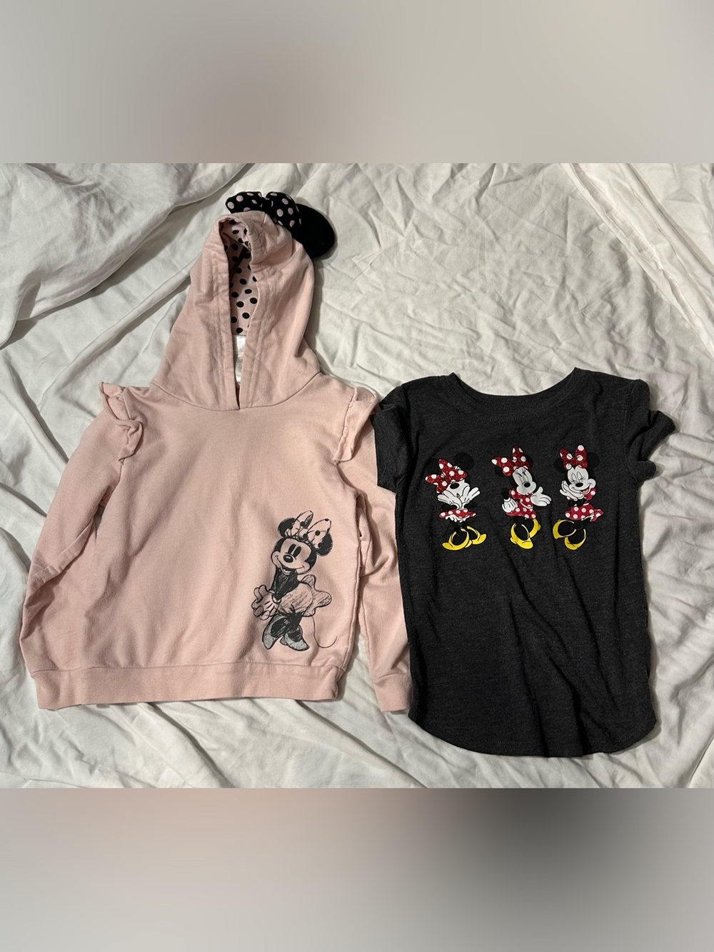 Disney Minnie Mouse Girls 5T Hoodie & Tee 2-Piece Bundle